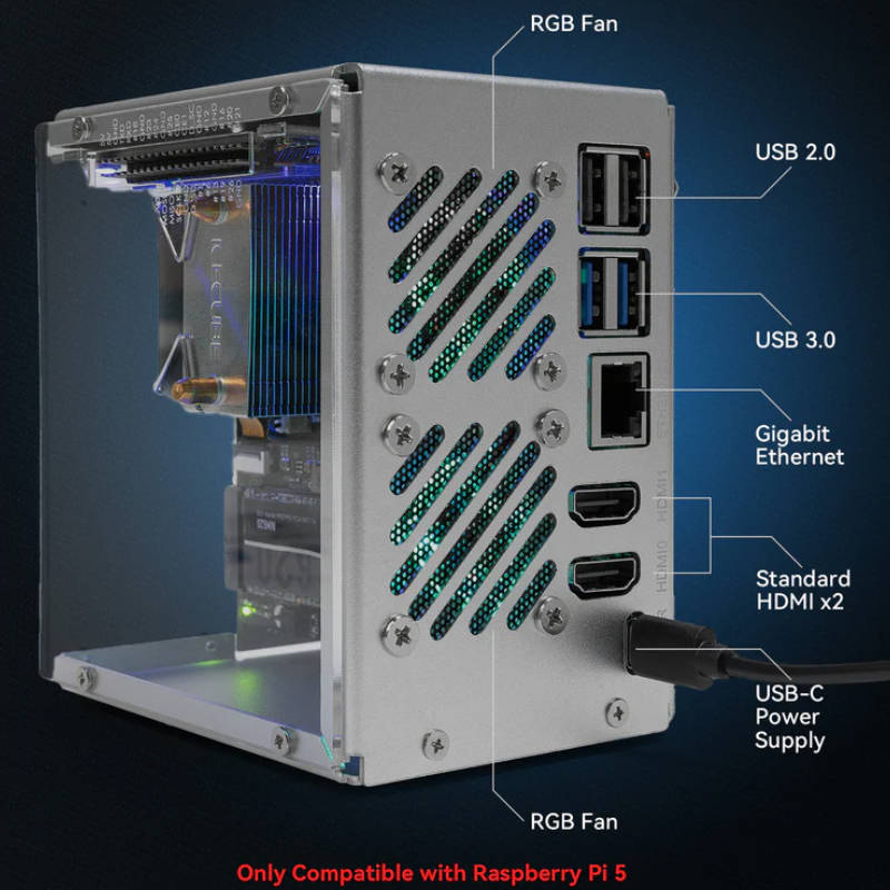 Pironman 5 NVMe M.2 SSD PCIe M - Raspberry Pi 5 8Gb Kit review and price